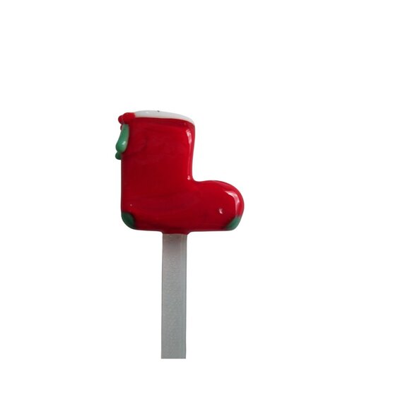 Set Of 6 Hand Blown Glass Christmas Themed Swizzle Sticks EUC - Picture 4 of 16